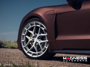 Porsche Taycan Custom Wheels - HFX-1 by Vossen - Satin Silver